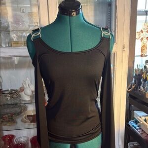 Elegant Black Cold Shoulder Top